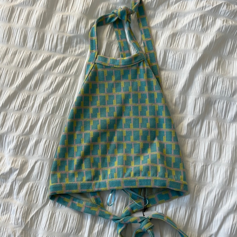 Zara Color Block Halter Top